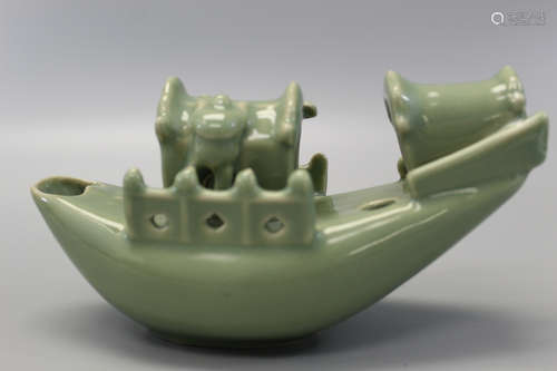 Chinese celadon porcelain water coupe.