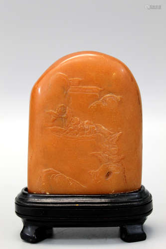 Chinese Carved Tianhuang Soapstone Seal