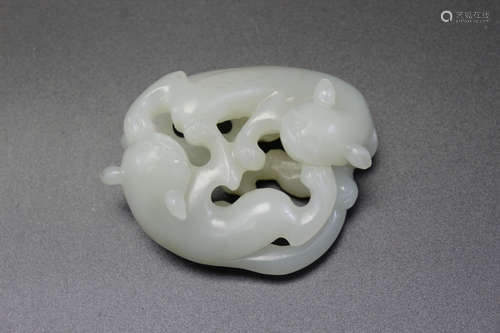 Chinese carved jade cats.