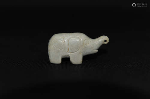 Chinese carved jade elephant.