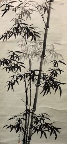 Chinese ink painting scroll on paper,