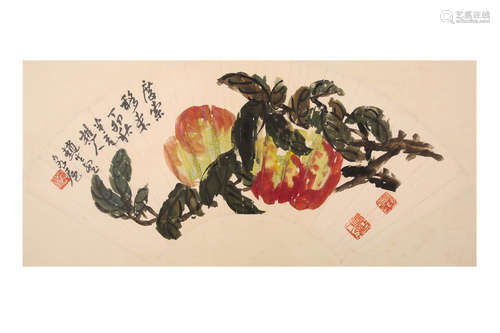 Chinese water color painting on paper, attributed to