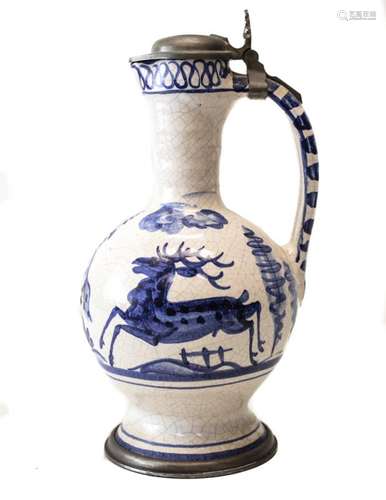 Continental Faience Ewer Jug