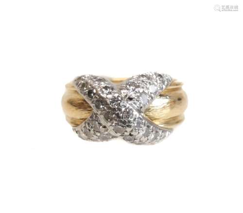 Schlumberger for Tiffany & Co 18k Gold & Diamond Ring