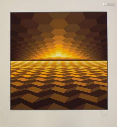 Yvaral, Jean Pierre 1932-2002 Horizon Serigraph