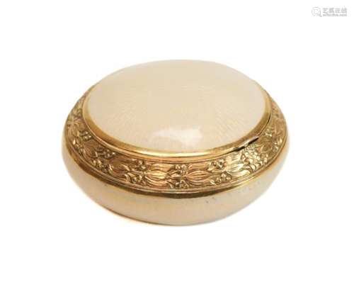 Italian 18k Gold & Guilloche Enamel Snuff Box