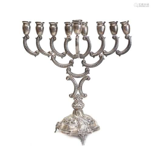 Sterling Silver Hannukah Menorah