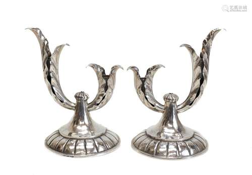 Allan Adler Sterling Silver Candlesticks