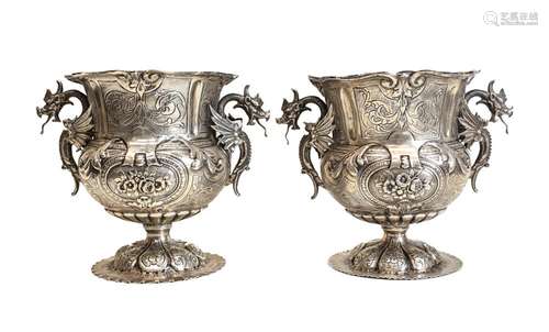 Pair of Silver Wine Coolers