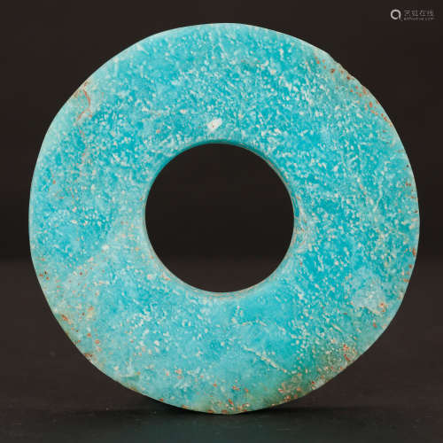 CHINESE ARCHAIC JADE BI DISK