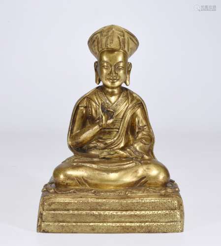 A Gilt Bronze Buddha of Guru