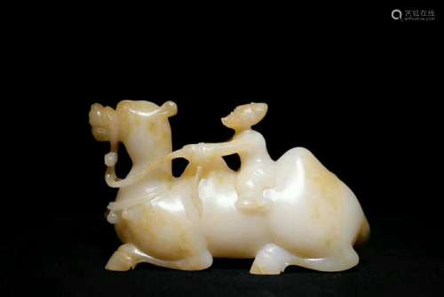 A Carved Hetian Jade Horse