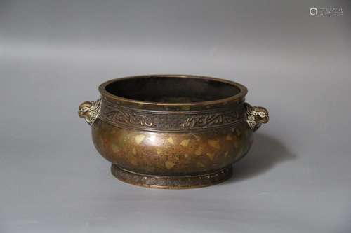 A Gilt Bronze Censer