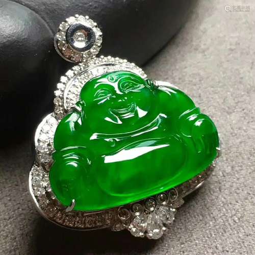 A Green Jadeite Buddha