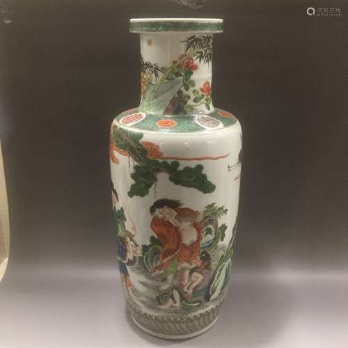 A Xuande Style Famille Verte Vase