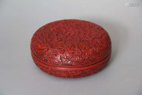 A Late Qing Lacquer Box with Cover