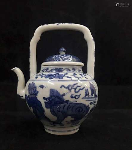 A Blue and White Teapot