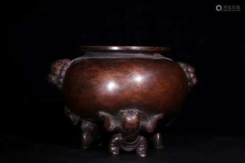 A Bronze Tripod Censer