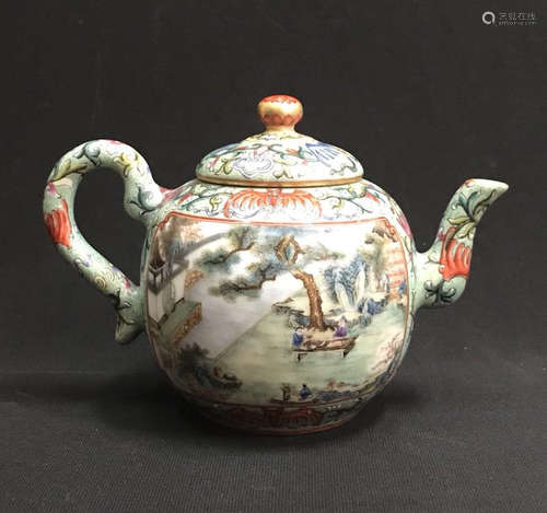 A Famille Rose Teapot