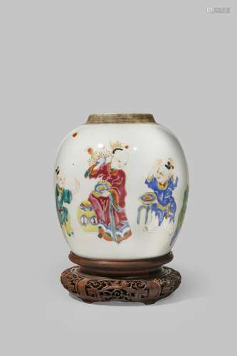 A CHINESE FAMILLE ROSE OVOID 'BOYS' JAR