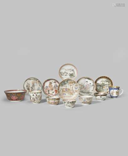 A SMALL COLLECTION OF CHINESE FAMILLE ROSE PORCELAIN