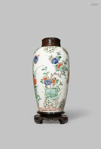 A CHINESE FAMILLE VERTE VASE