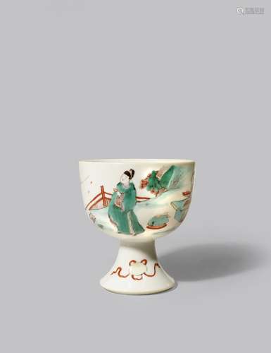 A CHINESE FAMILLE VERTE STEM CUP