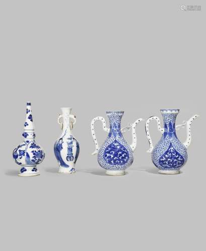 FOUR CHINESE BLUE AND WHITE VESSELS