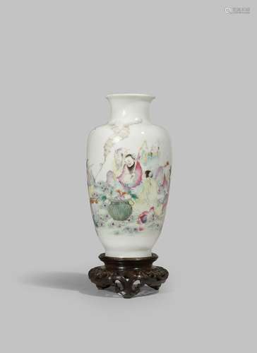 A CHINESE FAMILLE ROSE BAXIAN VASE