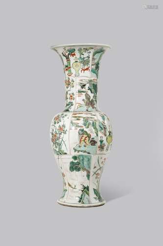 A LARGE CHINESE FAMILLE VERTE YEN YEN VASE