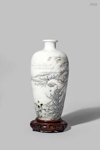 A CHINESE HE XU REN STYLE 'WINTER LANDSCAPE' VASE