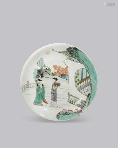 A CHINESE FAMILLE VERTE DISH