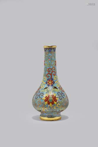 A CHINESE CLOISONNE 'LOTUS' VASE