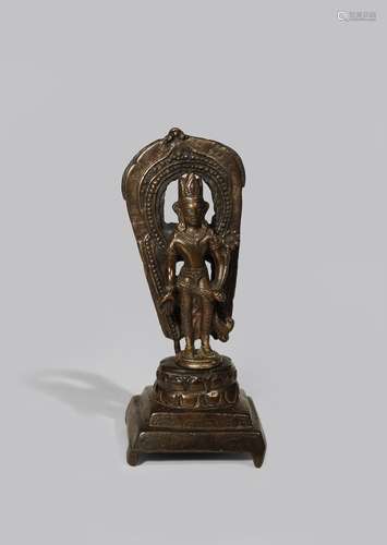 A WESTERN HIMALAYAN BRONZE FIGURE OF PADMAPANI