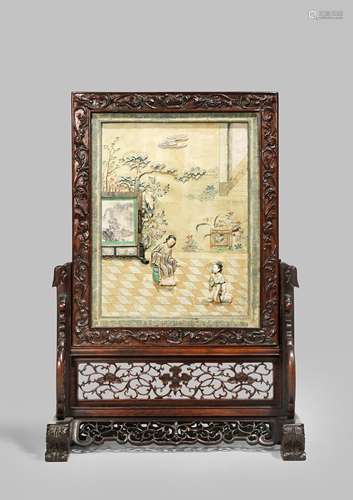 A FINE CHINESE SCHOLAR'S TABLE SCREEN