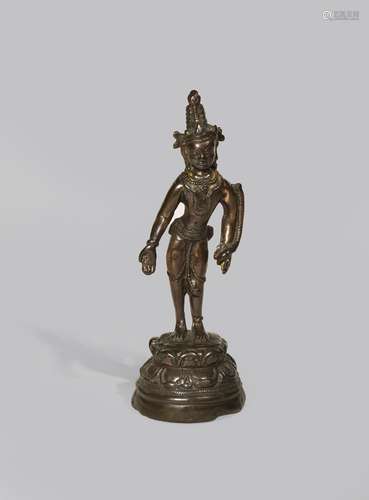 A TIBETAN BRONZE FIGURE OF PADMAPANI