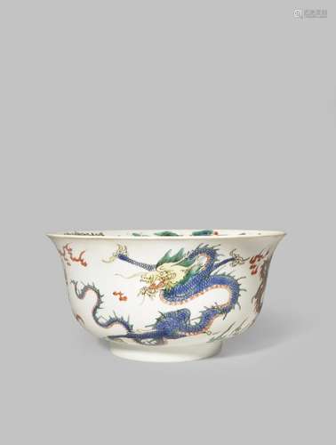 A CHINESE FAMILLE VERTE 'FIVE-DRAGON' BOWL