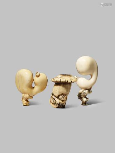 THREE JAPANESE NETSUKE