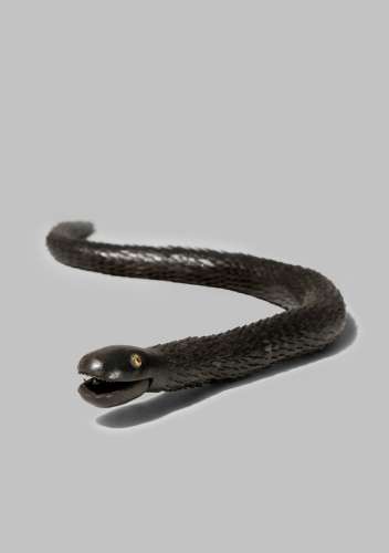 A JAPANESE IRON ARTICULATED MODEL OF A SNAKE