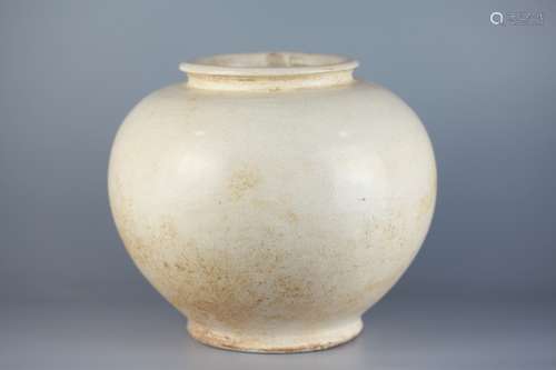 Chinese White Glazed Jar