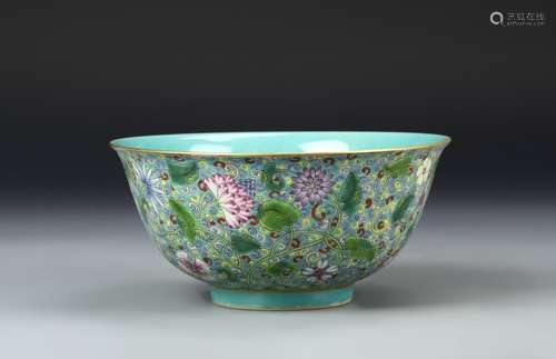 Chinese Turquoise Glazed Bowl