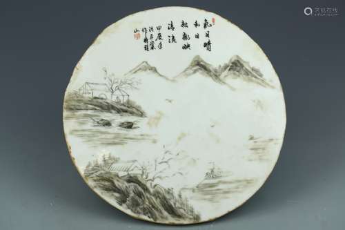 Chinese Porcelain Panel Painting