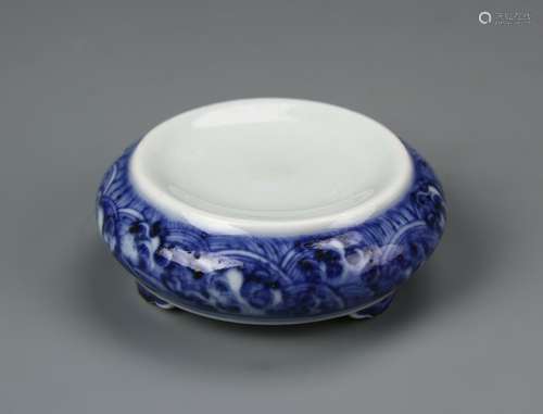 Chinese Blue And White Brush Pot