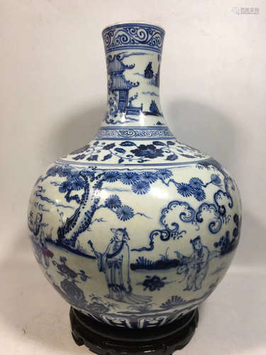 A XUANDE MARK BLUE&WHITE JAR