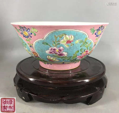 A KANGXIYUZHI MARK ENAMELED BOWL