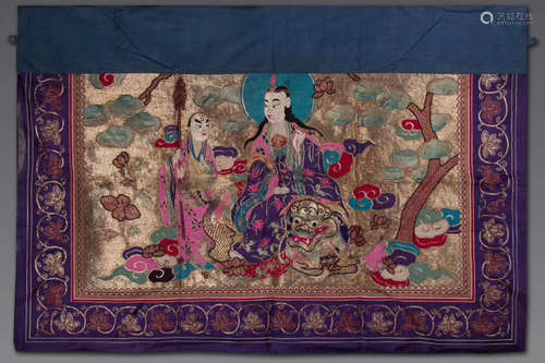 A GUANYIN EMBROIDERY