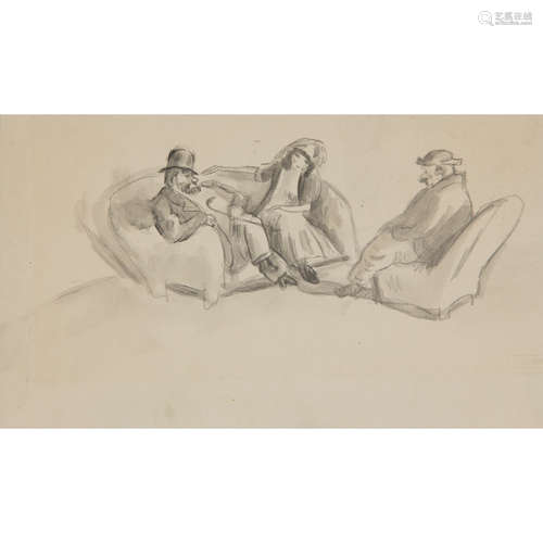 Jules Pascin (1885-1930) Groupe de personnages