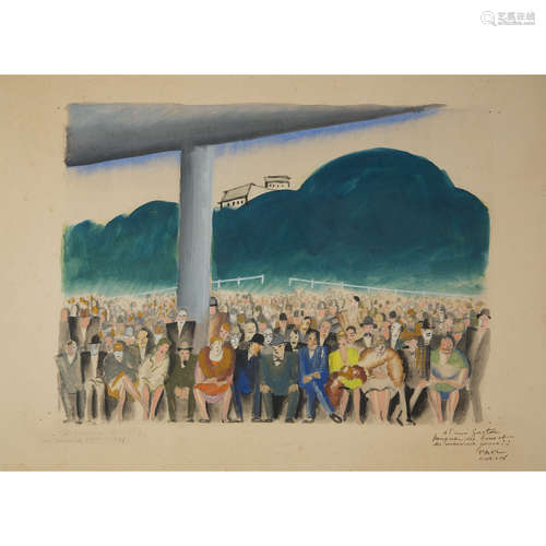 Paul Colin (18921985) Impression de Rugby au casino de Paris, 1928