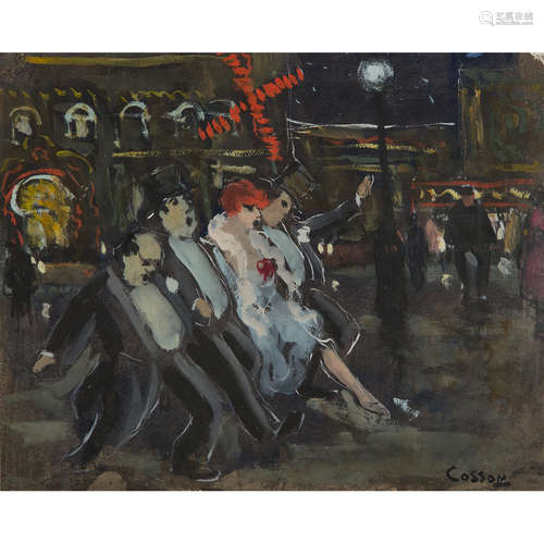 Jean Louis Marcel Cosson (1878-1956) Soirée au moulin rouge