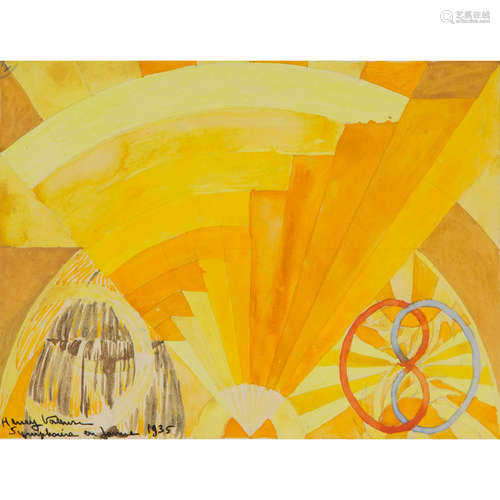 HENRY VALENSI (1883-1960) Etude n°1 pour la symphonie en jaune, 1935